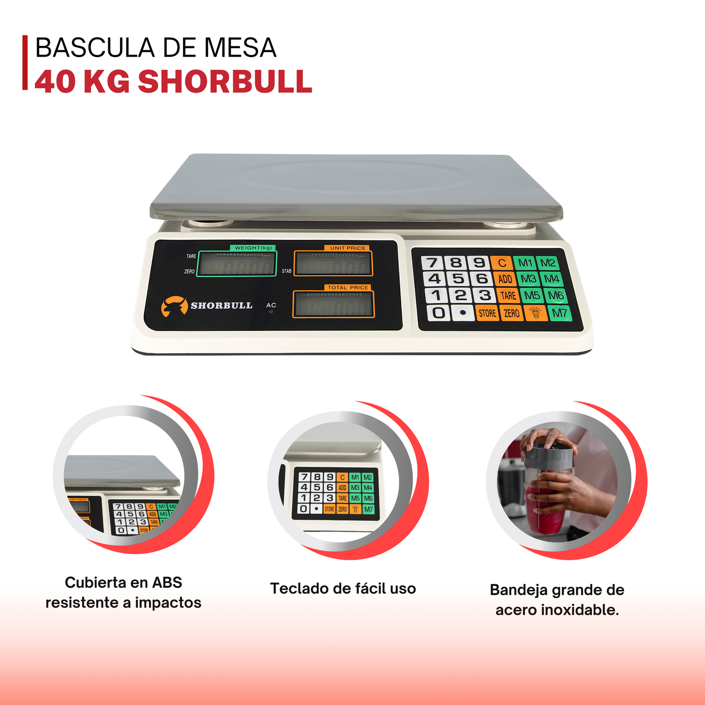 Báscula Shorbull: Compacta, Precisa y Fácil de Usar ⚖️✨👌