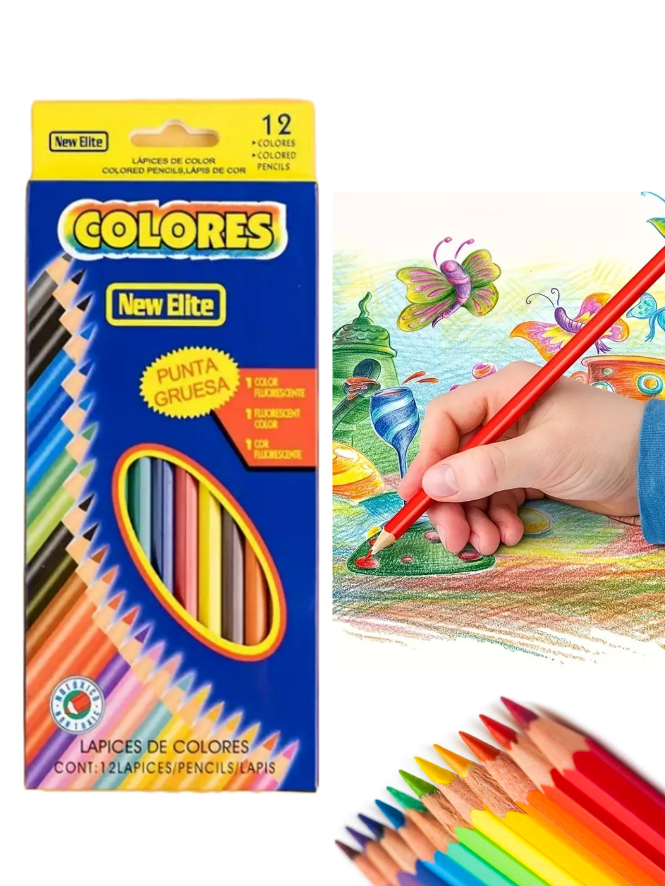 🎨 Creatividad al Alcance: 12 lápices de colores vibrantes para expresar tu arte.